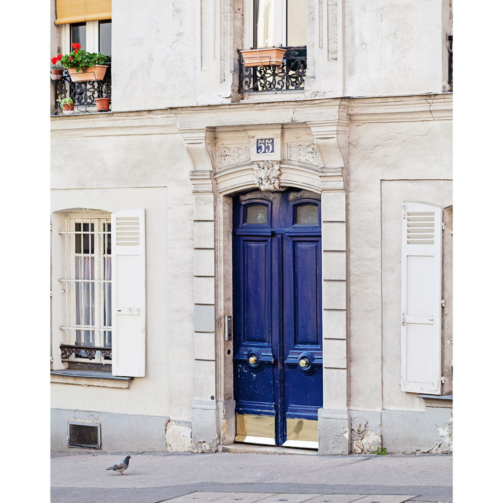 Paris Blue Door Photography Print 4x5