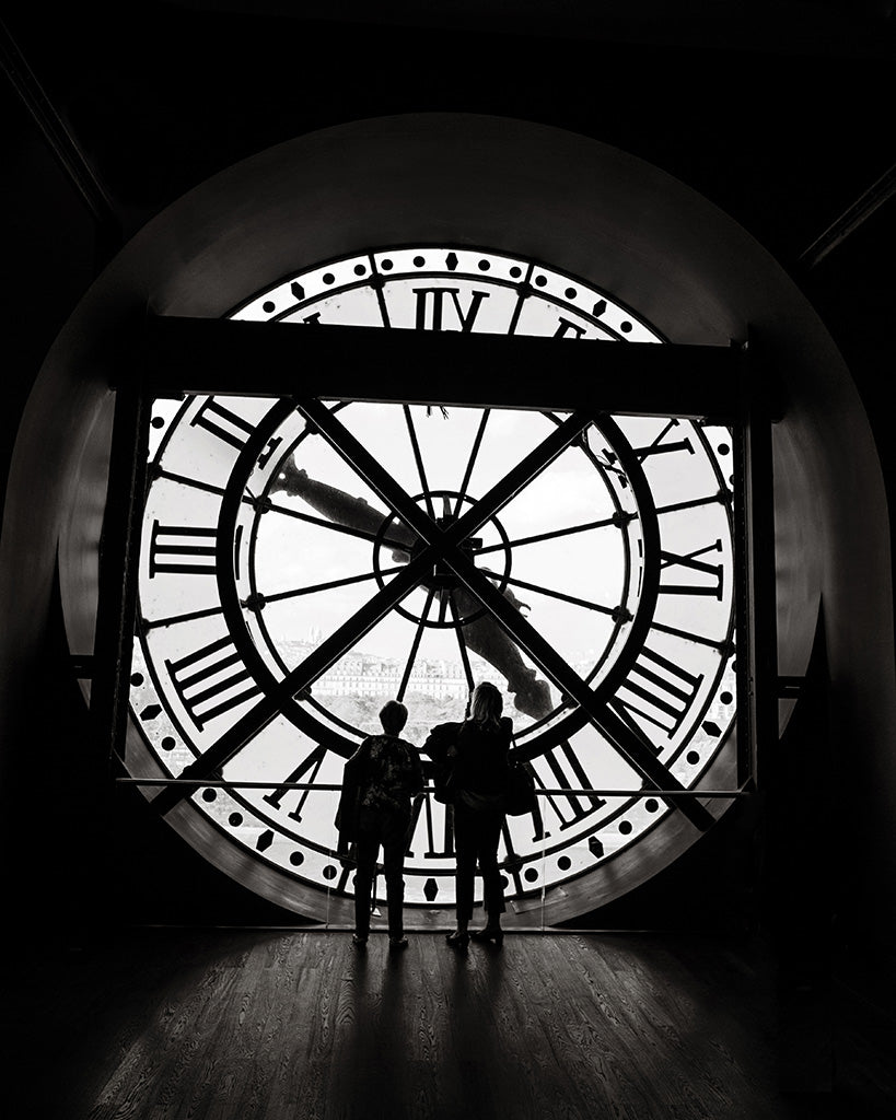 Black and White Paris Photography Print | Clock Photo