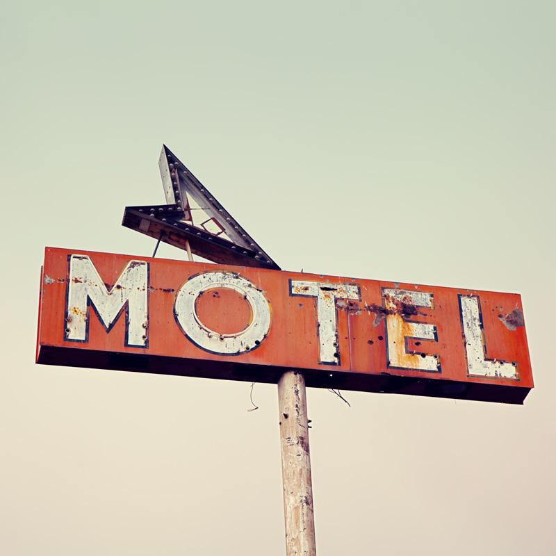 Vintage Route 66 Motel Sign Wall Art
