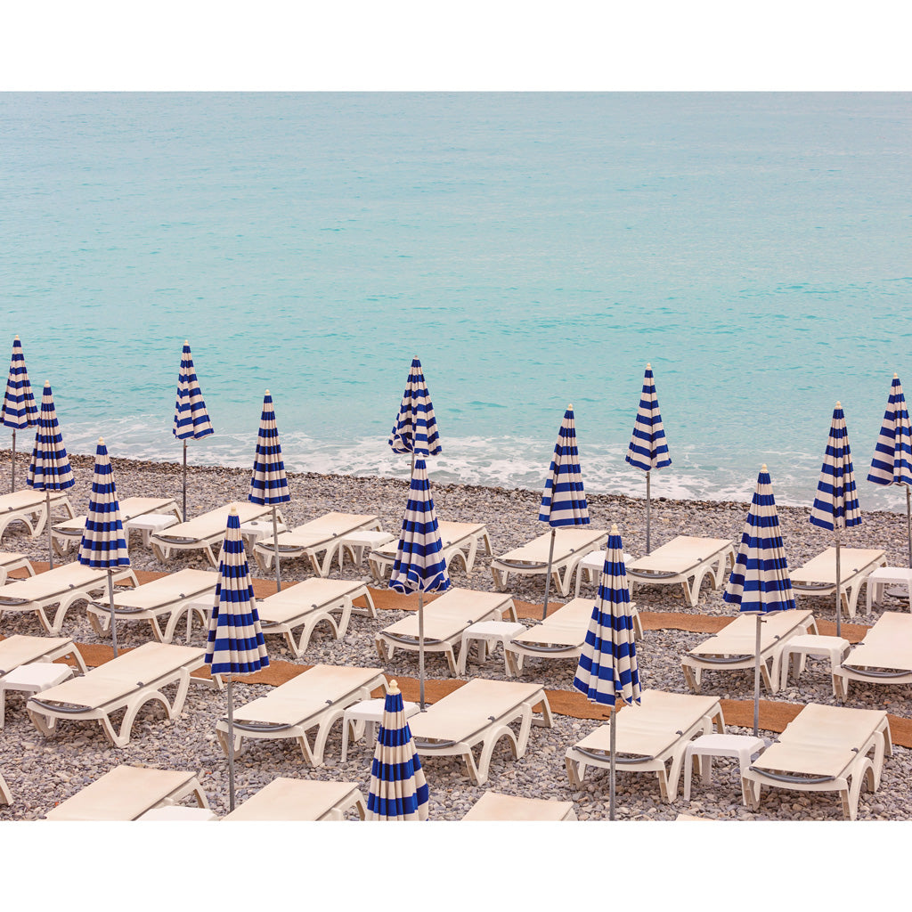 Beach Umbrellas in Nice France Photography