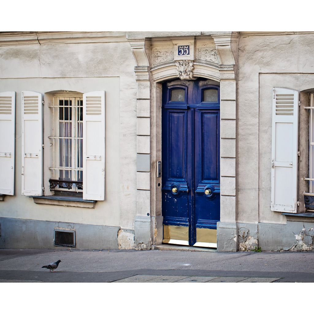 Blue Door in Paris France Photograph