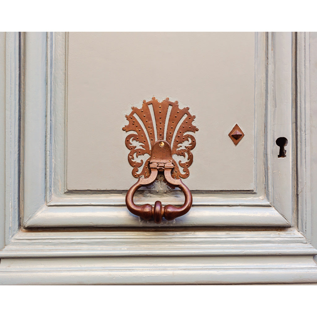 Bronze Seashell Door Knocker Paris France Art Print 4x5