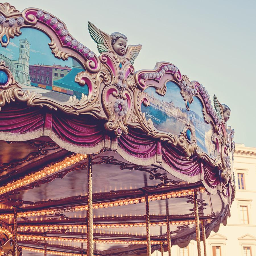 Vintage Italian Carousel Wall Art Print