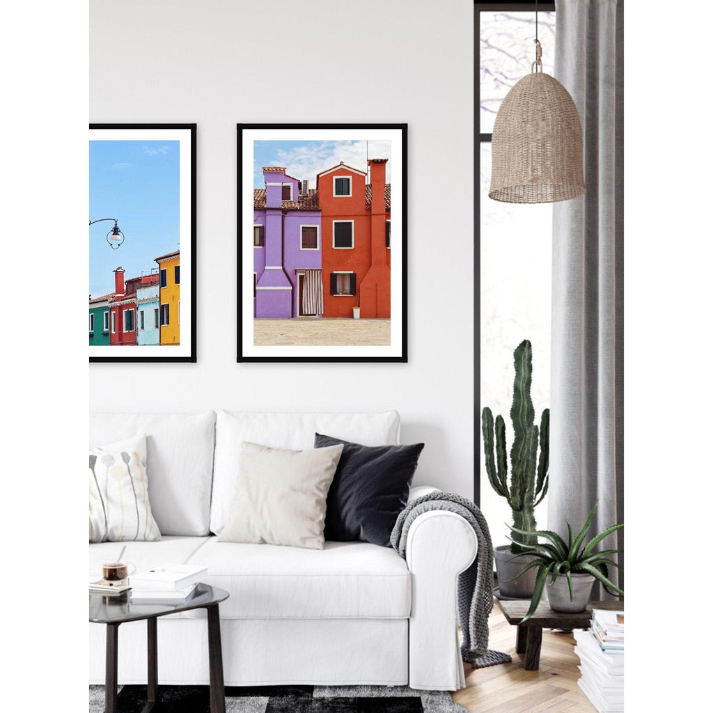 Colors of Burano Photography Print | Framed Example