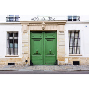 Envy Green Doors in Paris, France Print 2x3