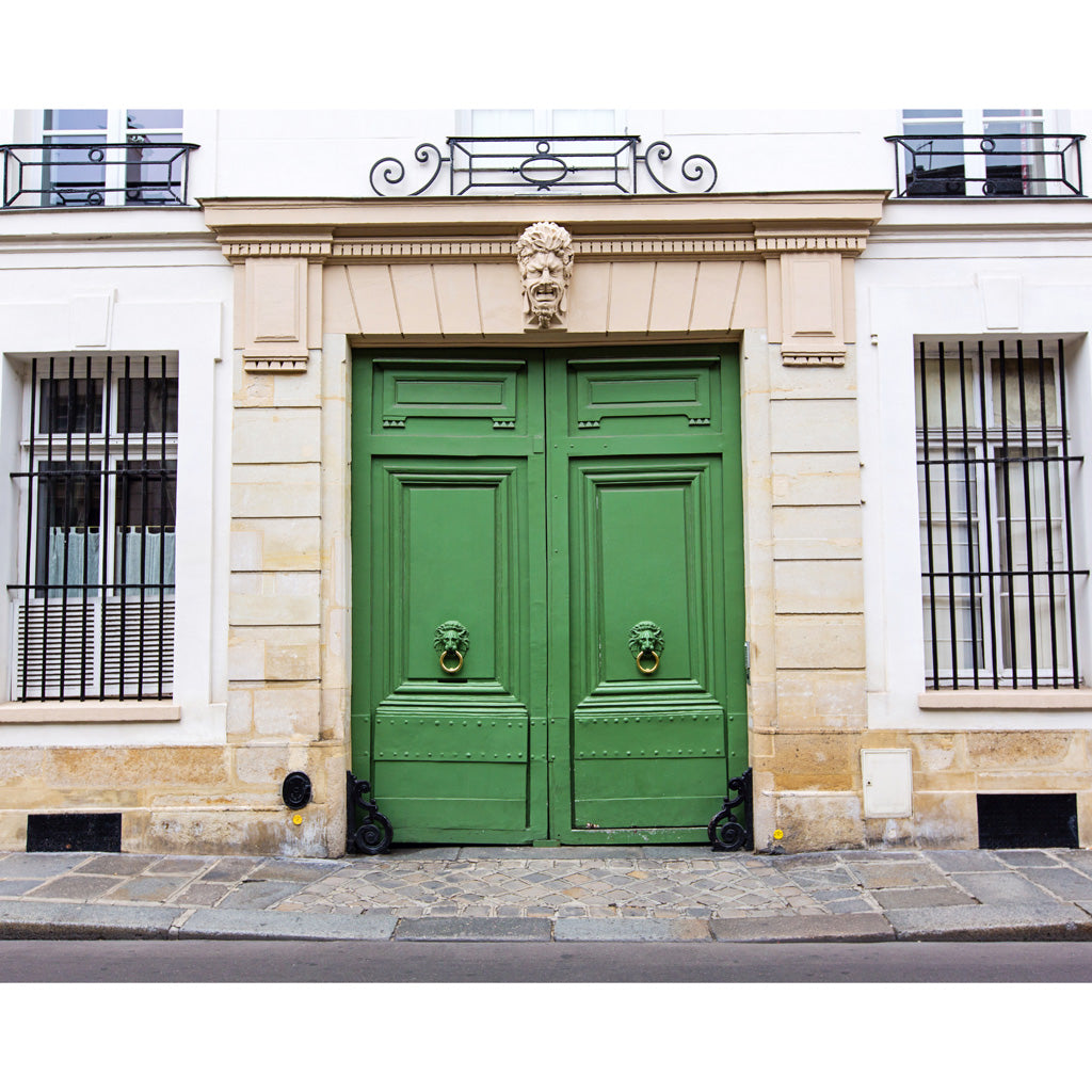 Envy Green Doors in Paris, France Print 4x5