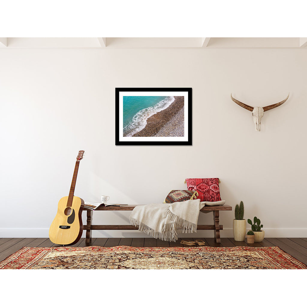 Beach Landscape, Nice, French Riviera, Provence-Alpes-Cote d'Azur, France' Photographic Print on Canvas East Urban Home Size: 24 H x 72 W x 1.5 D