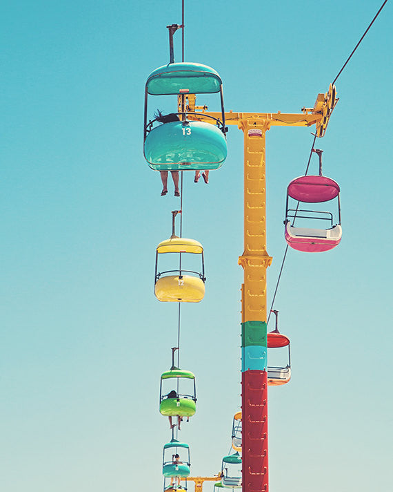 Santa Cruz Beach Boardwalk Gondolas Art Print