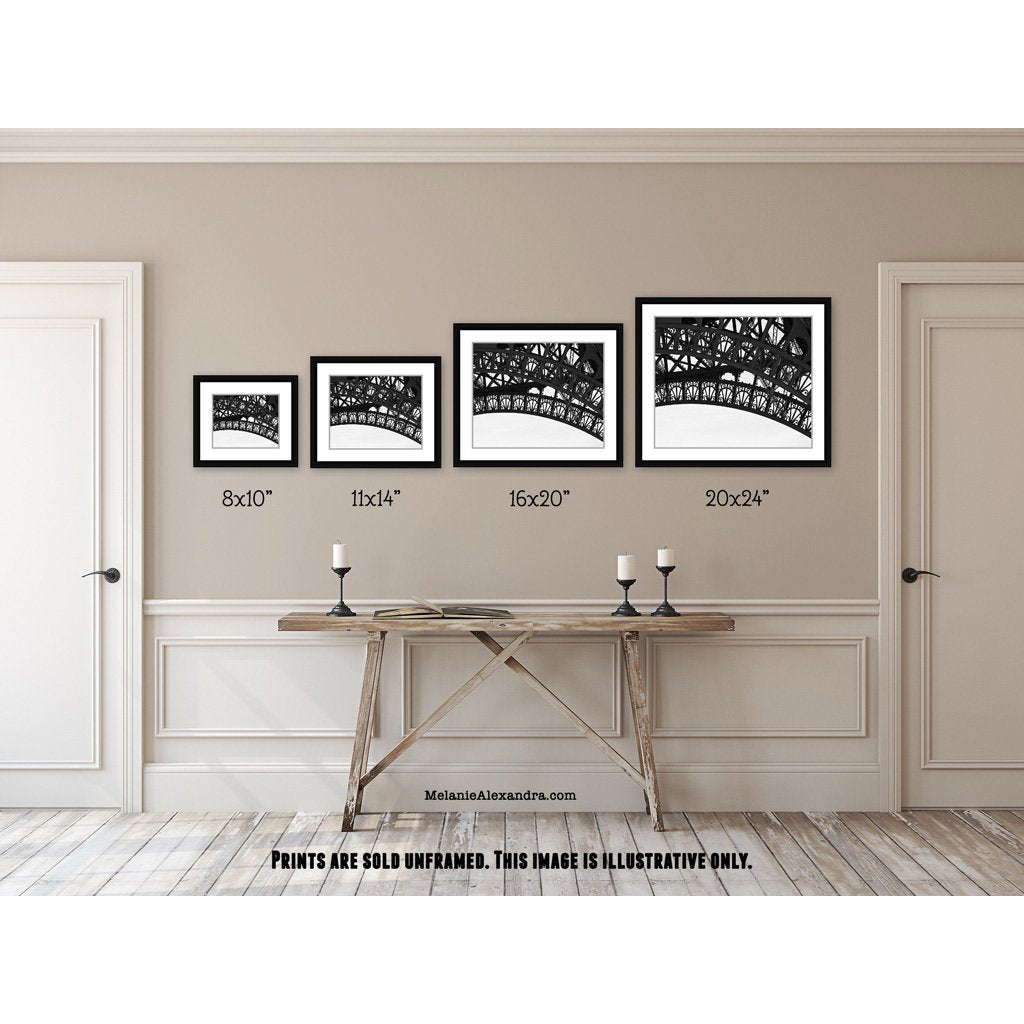 In Room Photography Print Size Comparison - Horizontal