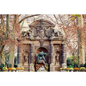 Medici Fountain in Autumn Landscape Print