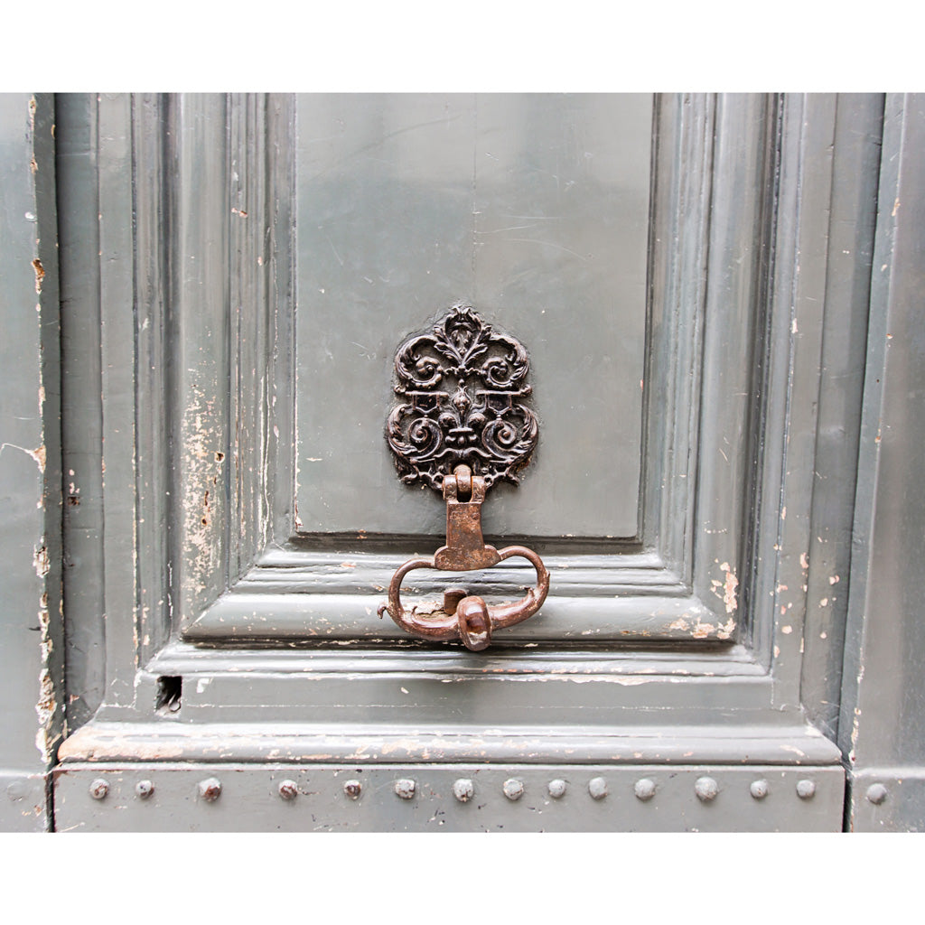Paris Apartment | Grey Door Knocker Print